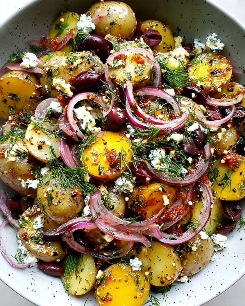 Authentic Greek Potato Salad Recipe with Lemon and Fresh Herbs