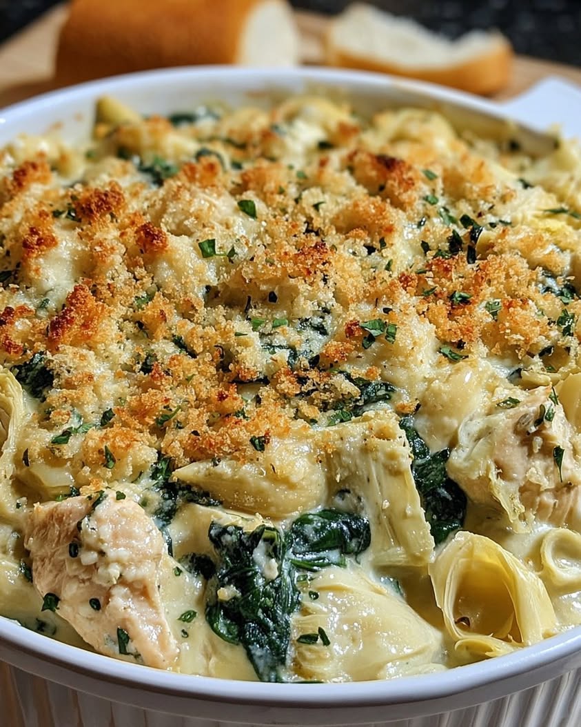 The Ultimate Healthy Creamy Spinach Artichoke Chicken Casserole Recipe