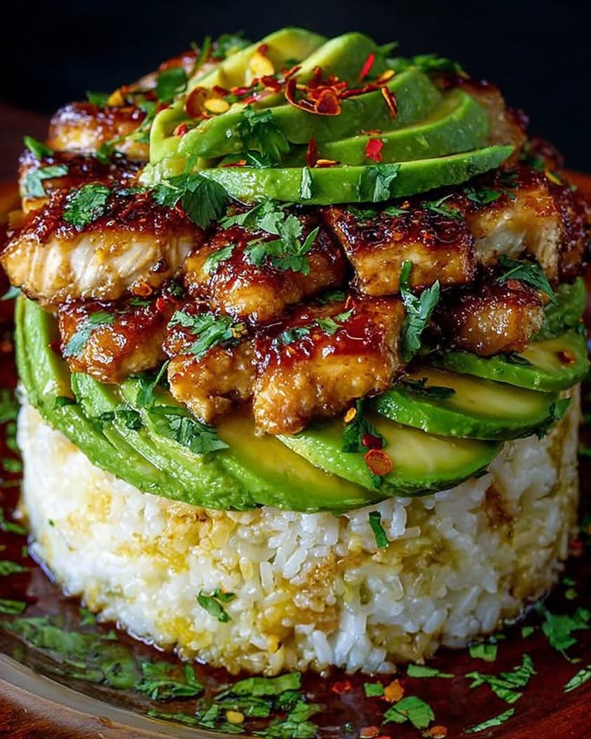 Honey Lime Chicken & Avocado Rice Stack: A Vibrant One-Pan Dinner