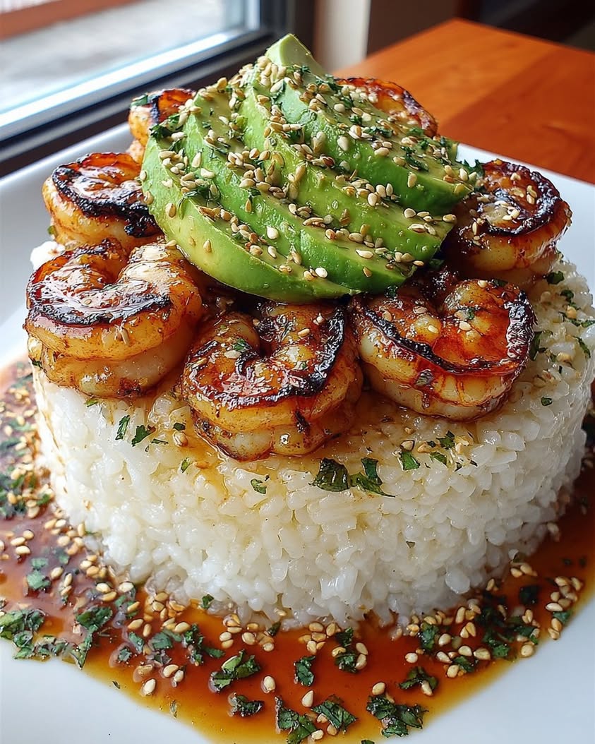 Honey Lime Shrimp and Avocado Rice Stack: A Fresh 30-Minute Dinner Recipe