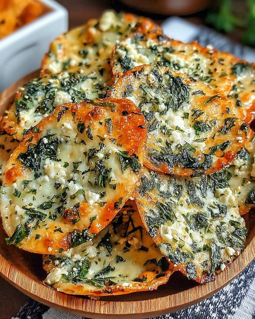 Mediterranean Spinach and Feta Crisps: An Easy Appetizer Recipe
