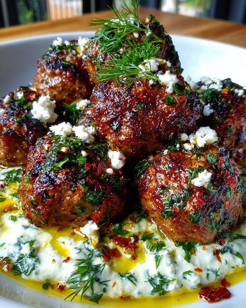 Mini Greek Meatball Bites with Tzatziki: Perfect Party Appetizer