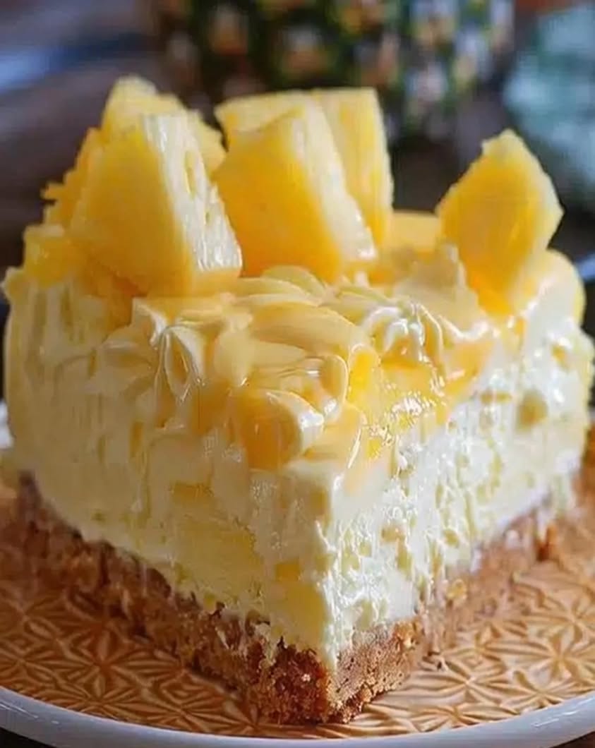 No Bake Pineapple Heaven Cheesecake