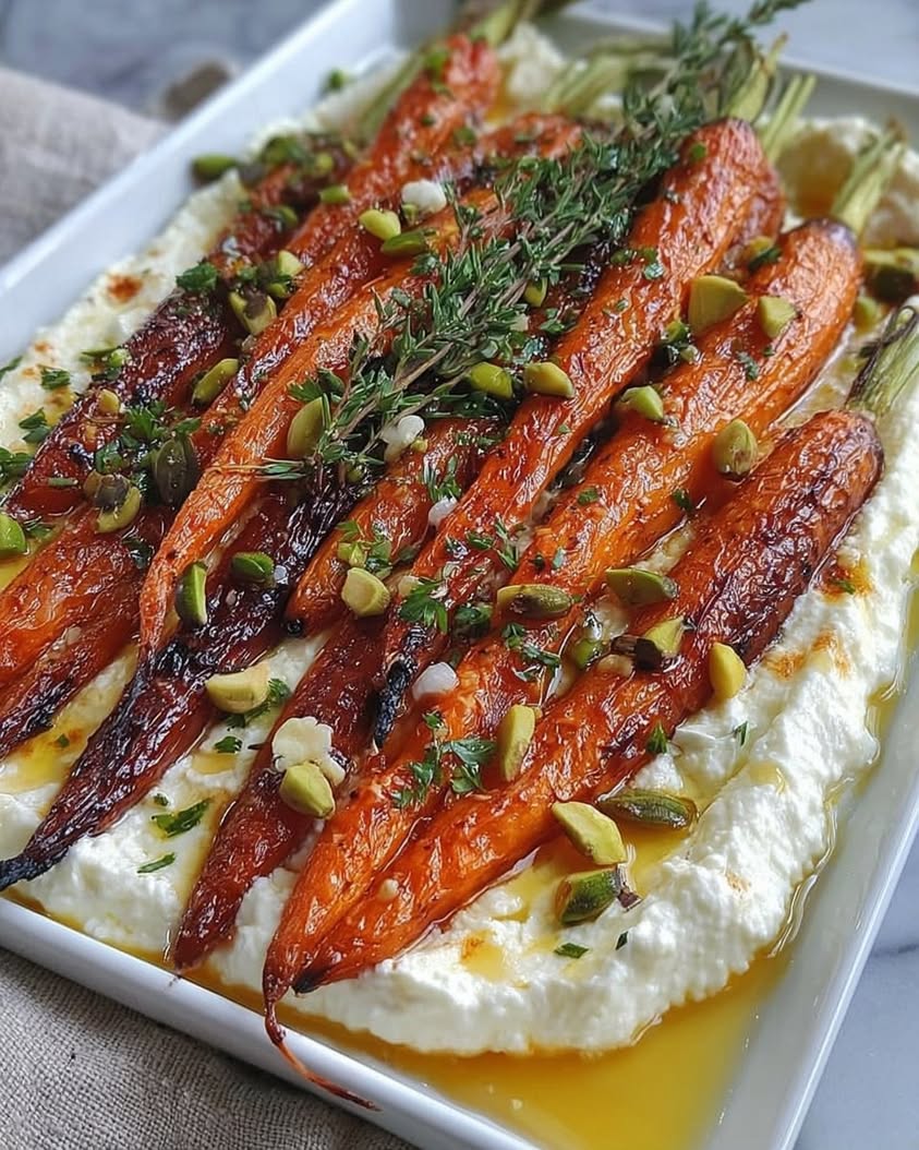 Roasted Carrots with Whipped Ricotta and Hot Honey: A Perfect Sweet-Spicy Side