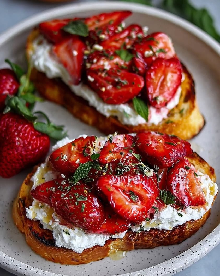 Roasted Strawberry Whipped Ricotta Toast: The Perfect Summer Breakfast