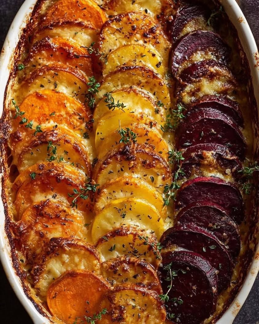The Ultimate Root Vegetable Gratin Recipe with Sweet Potatoes, Parsnips, and Beets