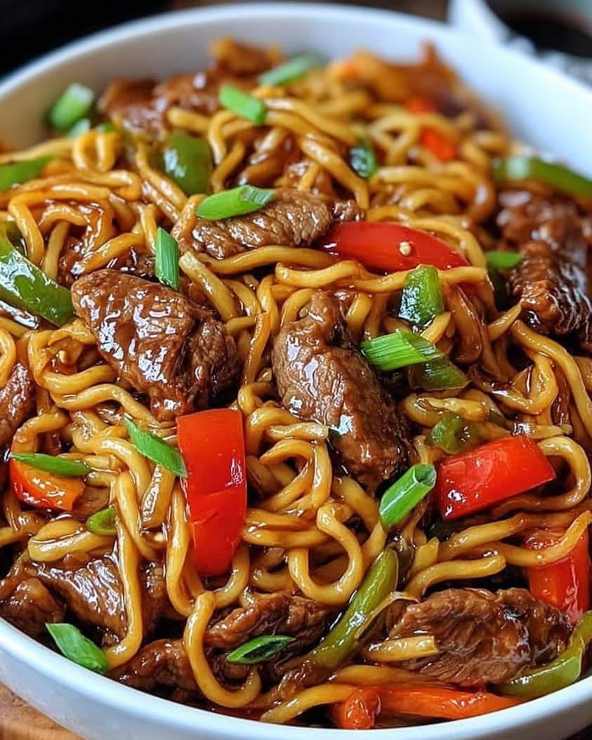 Savory Garlic Soy Beef Stir-Fry with Silky Noodles Recipe