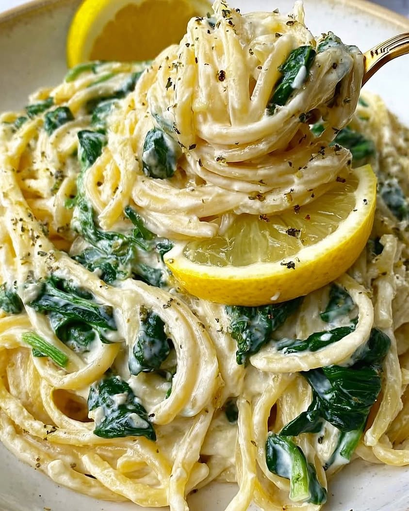 Zesty Lemon Ricotta and Spinach Pasta 1