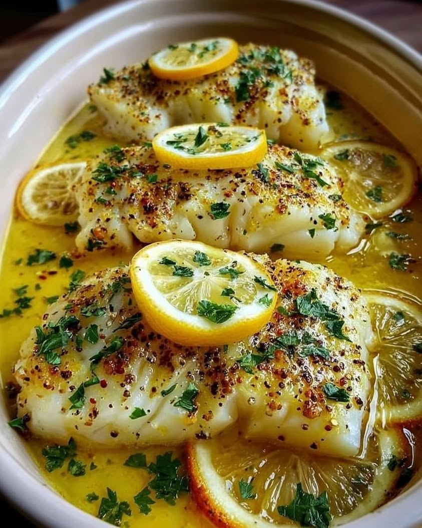 The Ultimate Baked Lemon-Garlic Cod with Butter Sauce Recipe