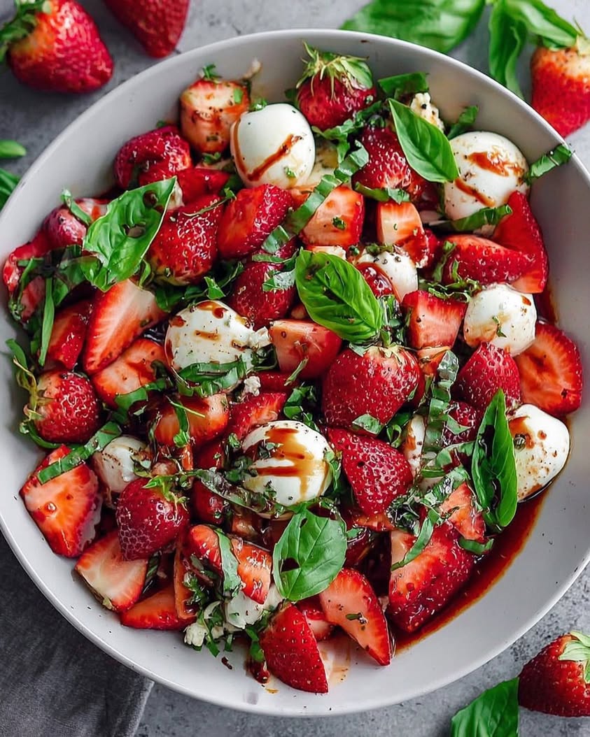 Balsamic Strawberry Caprese Salad 1