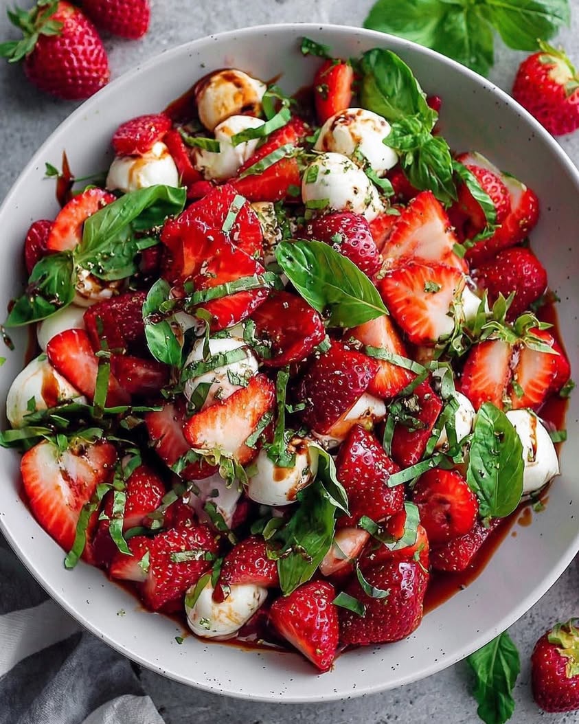 Balsamic Strawberry Caprese Salad 2