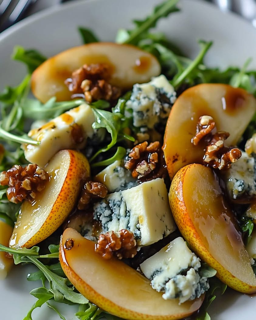 Caramelized Pear and Blue Cheese Salad