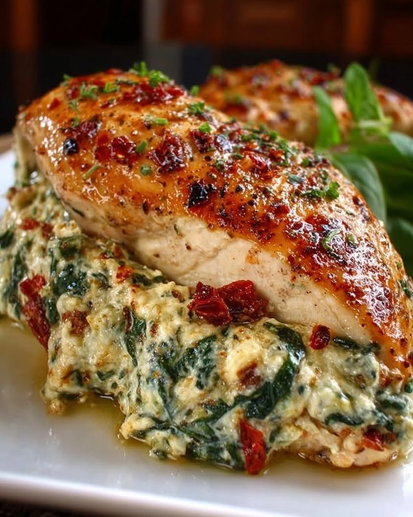 The Ultimate Cheesy Spinach-Stuffed Chicken with Sun-Dried Tomato Recipe 7 Cheesy Spinach Stuffed Chicken with Sun Dried Tomato Flavor