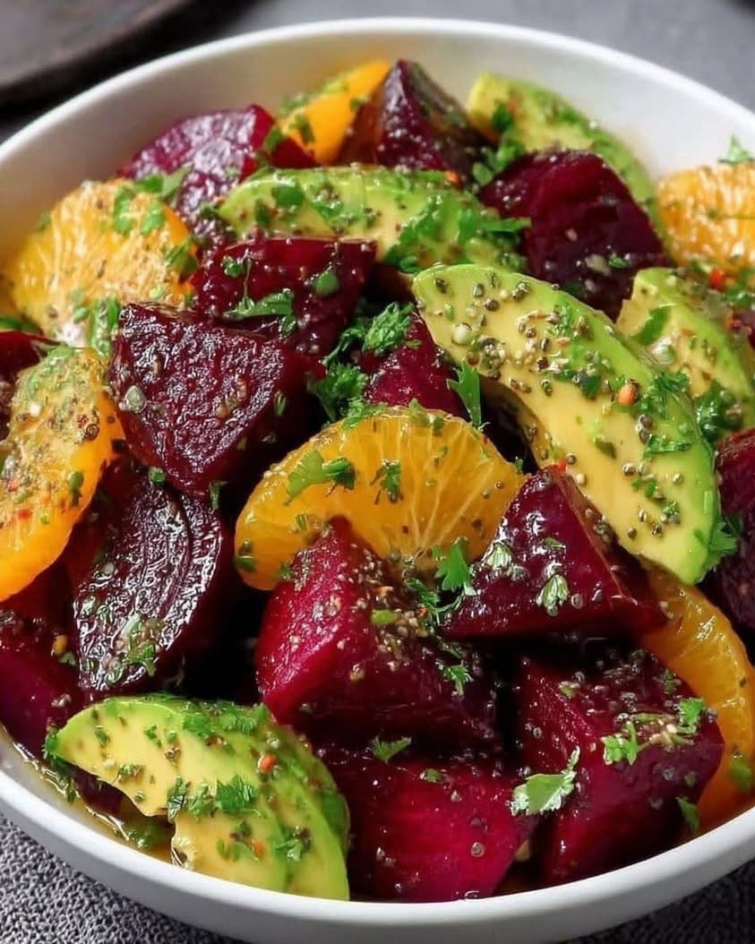 Citrus Beet Avocado Glow Salad