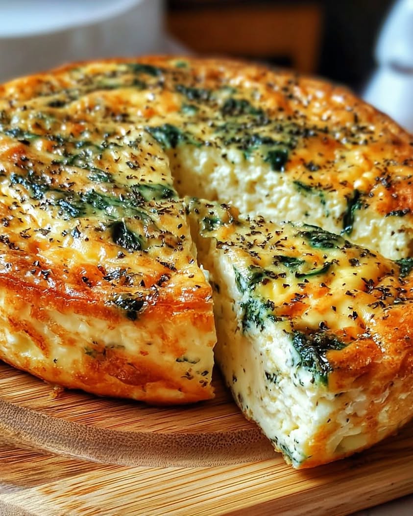 Cottage Cheese Spinach Crustless Quiche