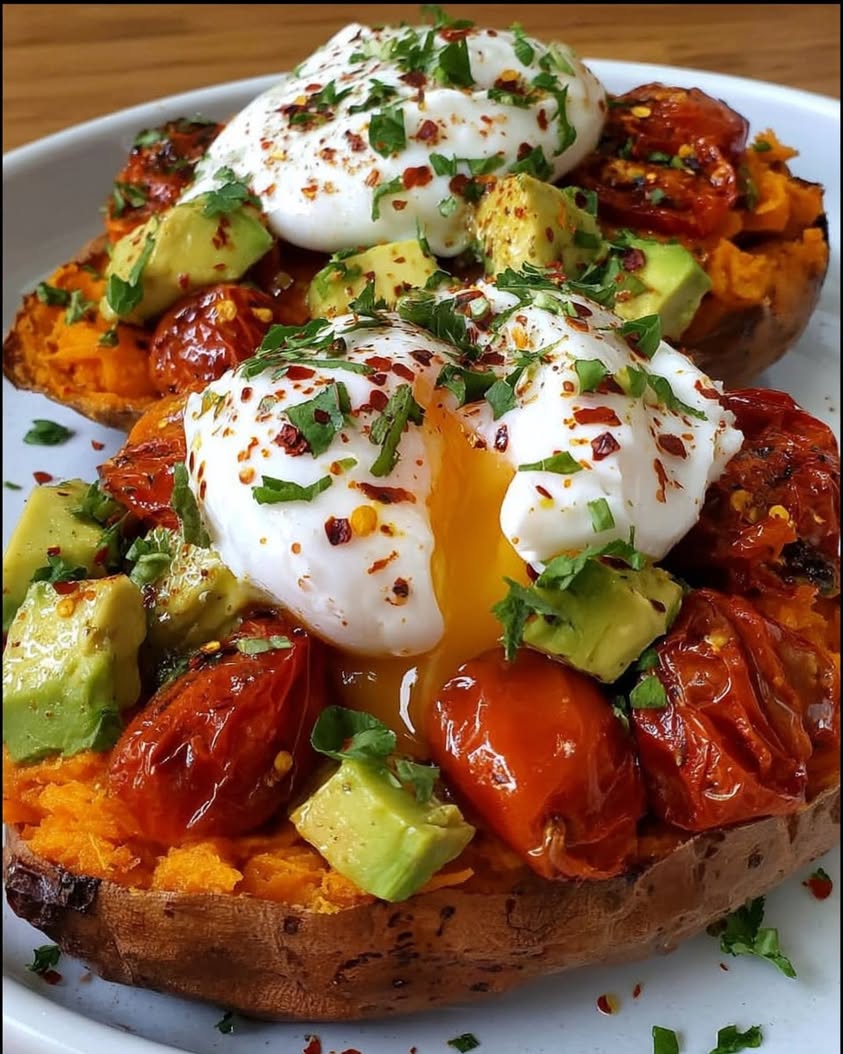 Cozy Burrata Sweet Potato Boat High Protein