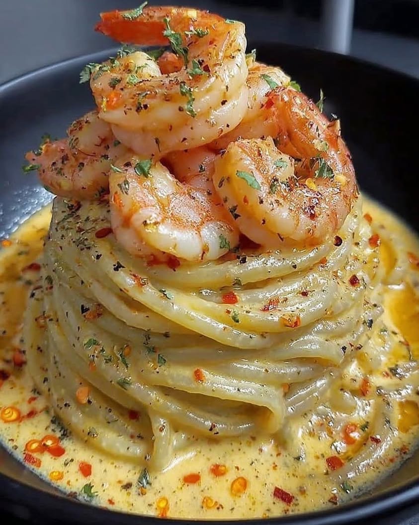 Creamy Shrimp Linguine Explosion 1