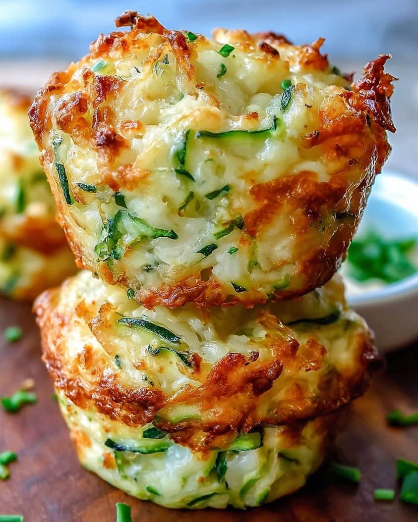 Crispy Parmesan Zucchini Potato Muffins 2