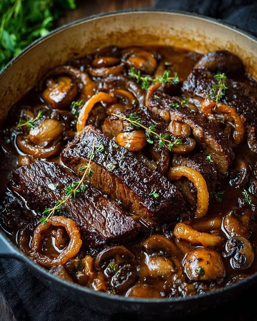 French Onion Mushroom Pot Roast