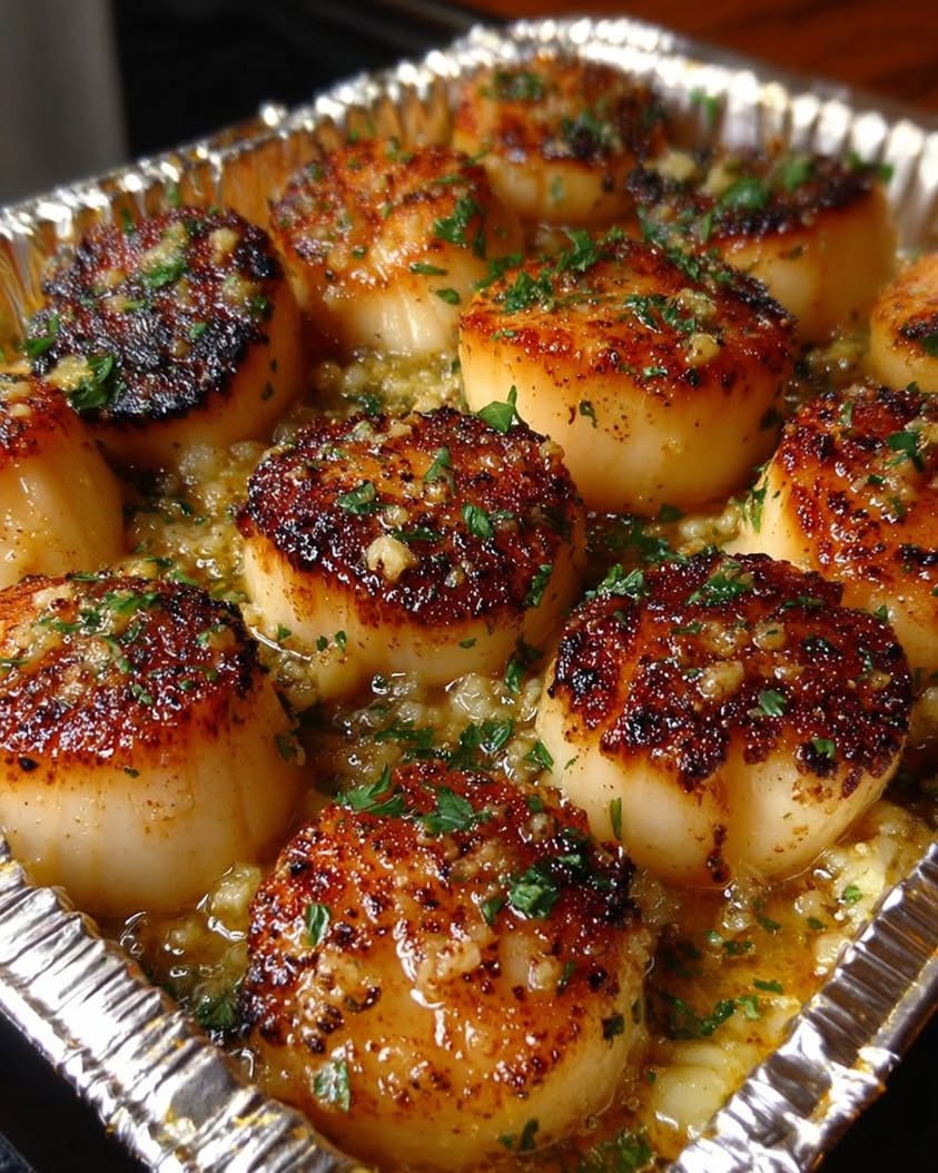 Garlic Butter Baked Scallops 1