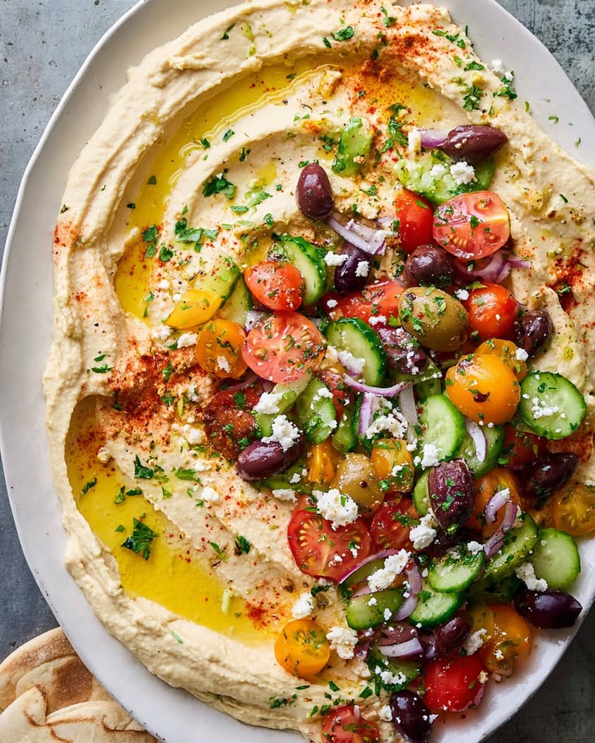 Greek Style Loaded Hummus 2