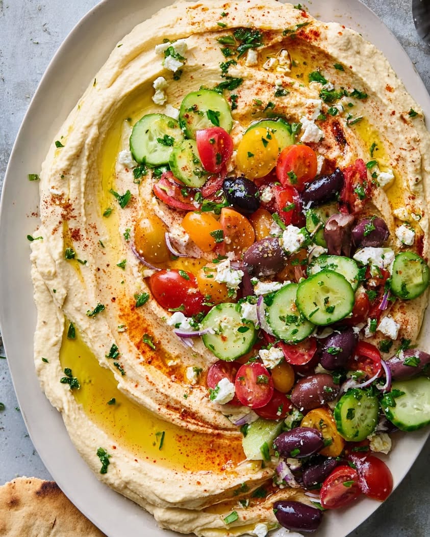 Greek Style Loaded Hummus Recipe: The Ultimate Healthy Appetizer