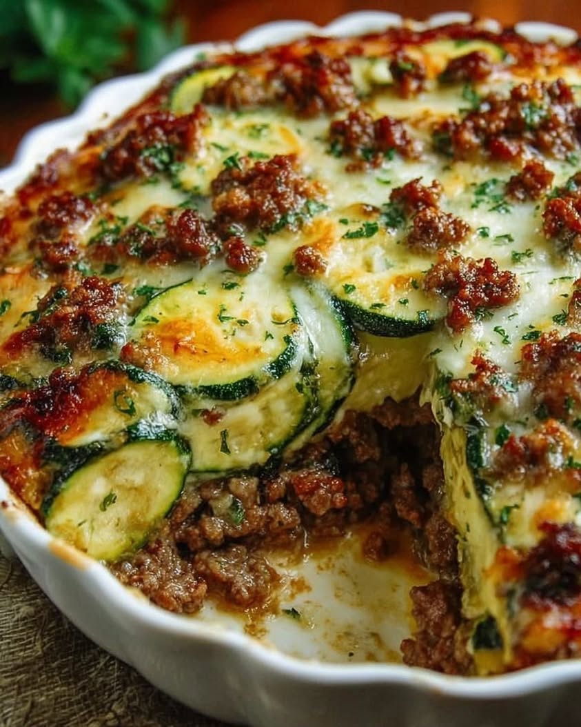 Ground Beef Zucchini Bake Low Carb 2