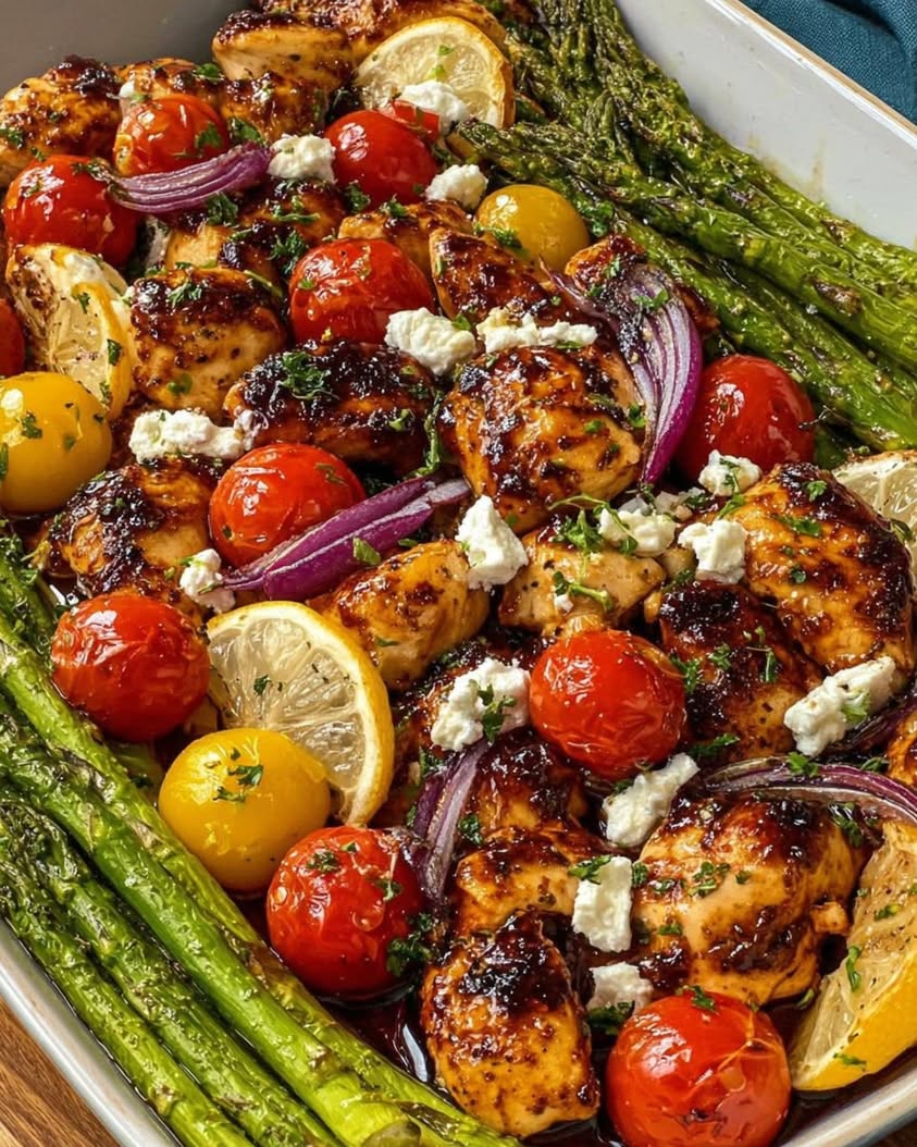 Lemon Feta Chicken Sheet Pan