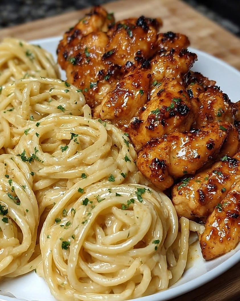 The Ultimate One-Pan Lemon Garlic Butter Chicken with Creamy Parmesan Pasta