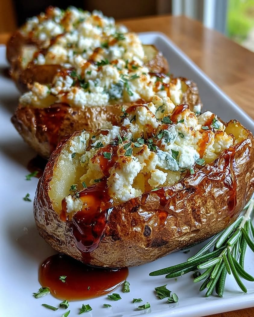 Loaded Garlic Butter Potato Smash with Creamy Ricotta Chili Honey Drizzle