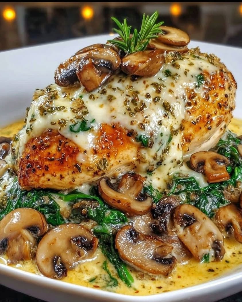 The Ultimate Low-Carb Chicken, Spinach & Mushroom Bake Recipe 2 Low Carb Chicken Spinach Mushroom Bake