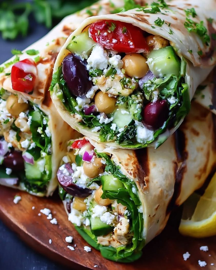 Mediterranean Chickpea Feta Wraps 1