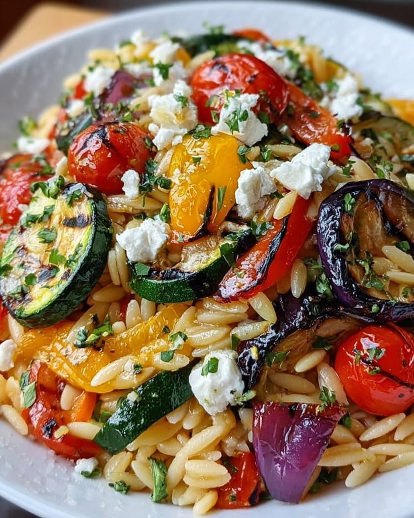 Mediterranean Orzo with Roasted Vegetables: A Vibrant One-Pan Dinner