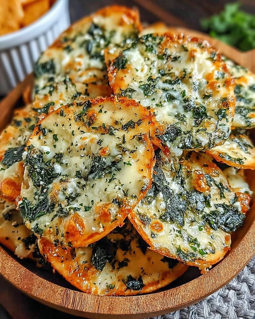 Mediterranean Spinach and Feta Cheese Crisps 2