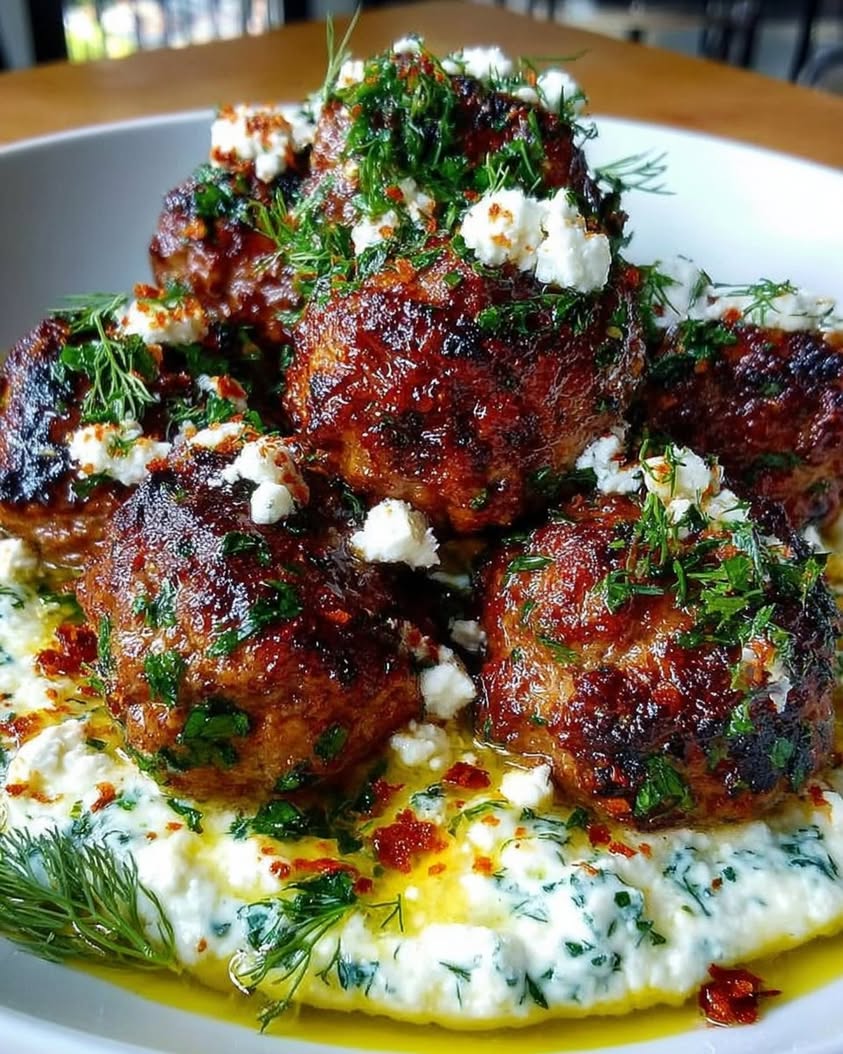 Mini Greek Meatball Bites with Tzatziki 2