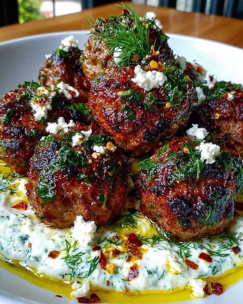 Mini Greek Meatball Bites with Tzatziki: Easy Appetizer Recipe