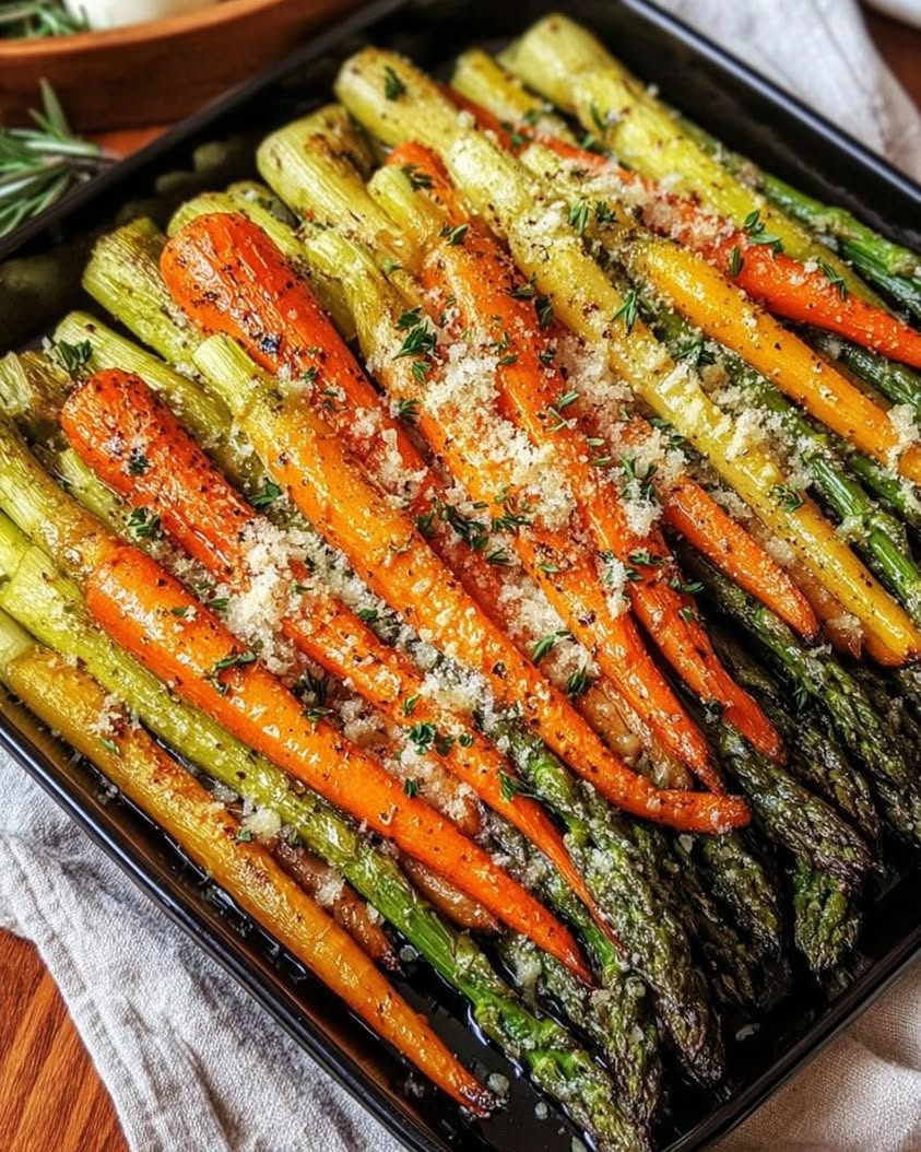 Roasted Asparagus Carrots 1