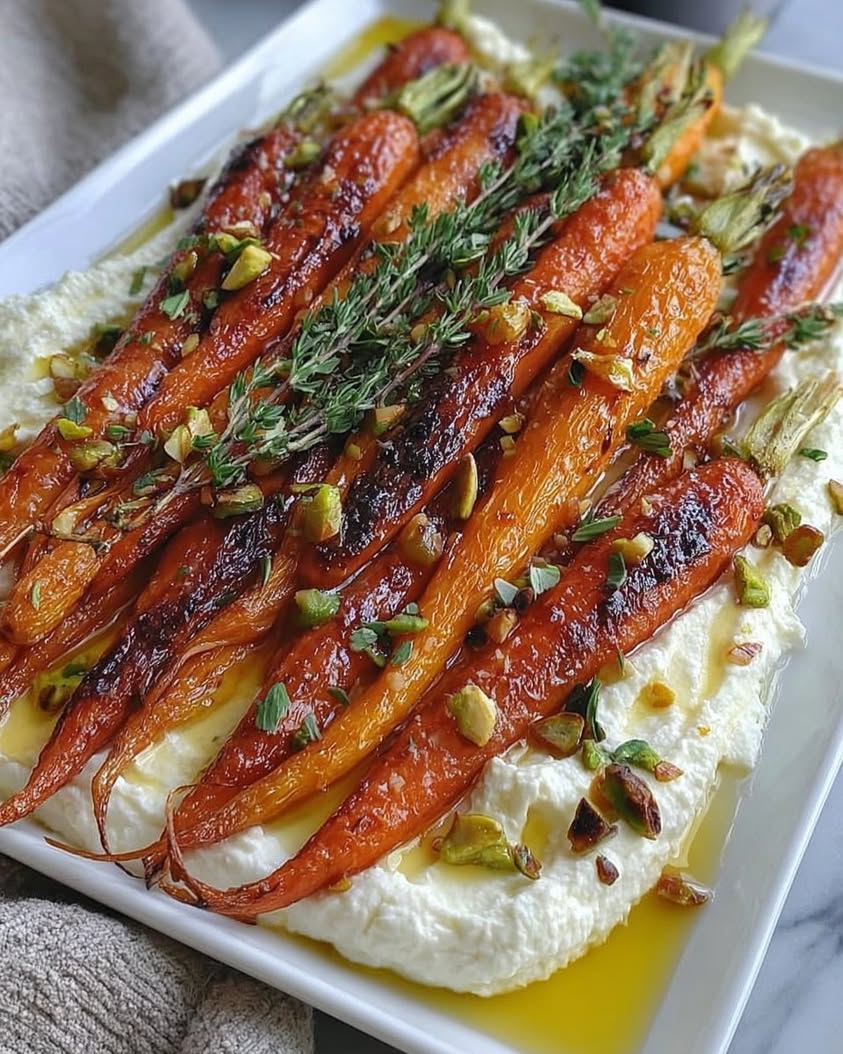 Roasted Carrots with Whipped Ricotta and Hot Honey 2