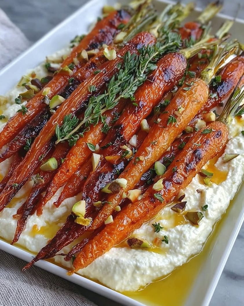Roasted Carrots with Whipped Ricotta and Hot Honey 3