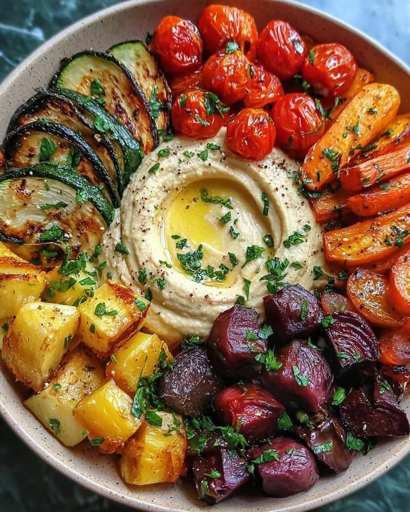 Roasted Veggie and Hummus Bowl 2