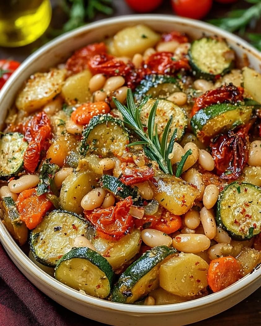 Rustic Roasted Vegetable Bake with Cannellini Beans 2