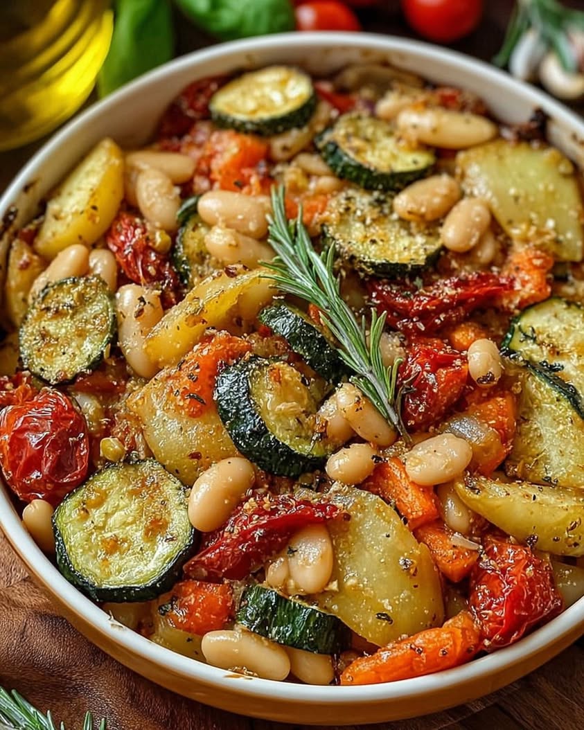 Rustic Roasted Vegetable Bake with Cannellini Beans 3