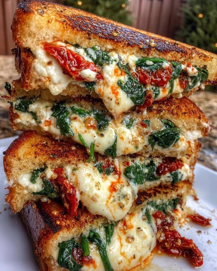 The Ultimate Sun-Dried Tomato Spinach Ricotta Grilled Cheese Recipe 3 Sun Dried Tomato Spinach and Ricotta Grilled Cheese