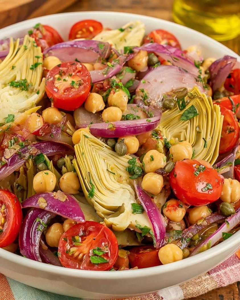 Tuscan Artichoke Tomato Salad