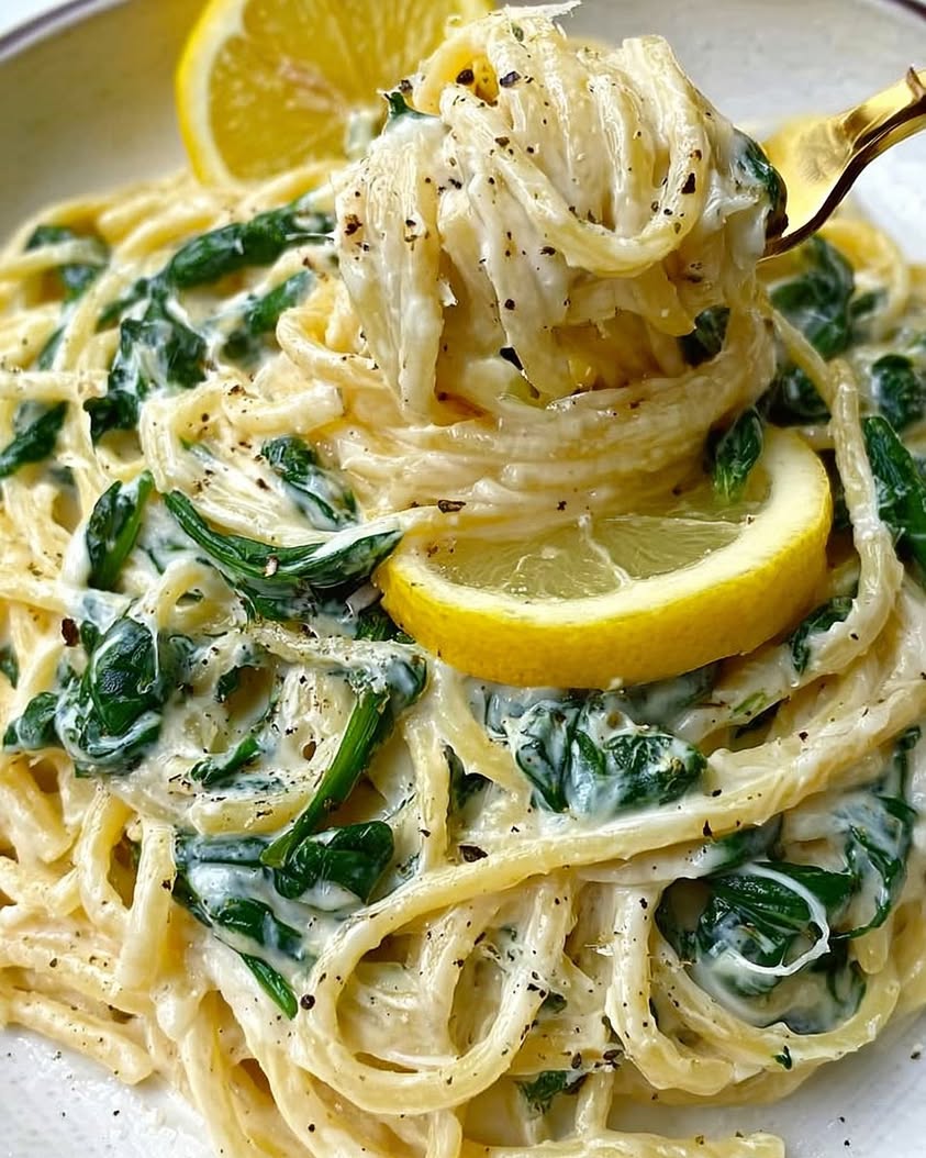 Zesty Lemon Ricotta and Spinach Pasta 1