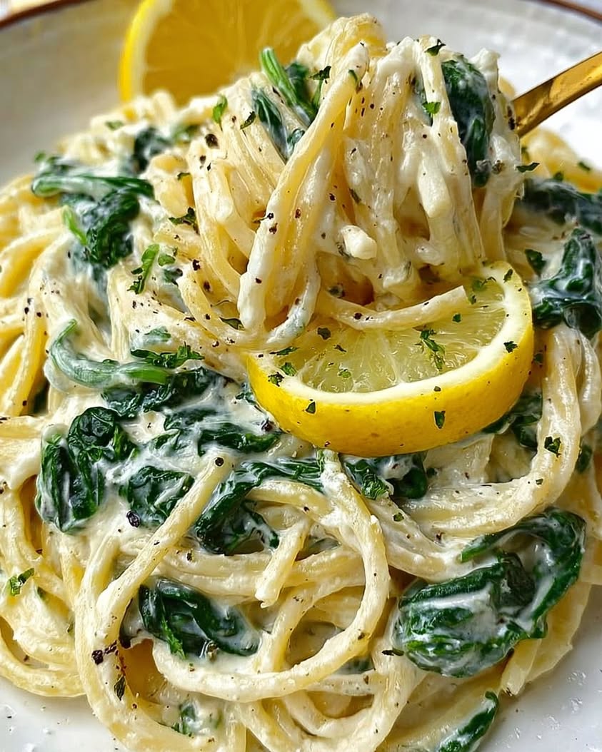 Zesty Lemon Ricotta and Spinach Pasta