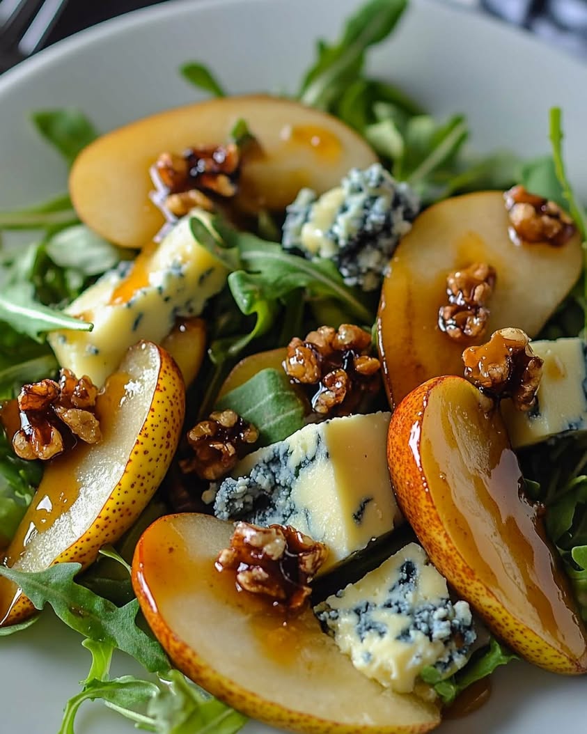 Caramelized Pear and Blue Cheese Salad