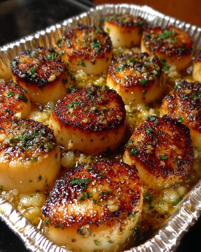 Garlic Butter Baked Scallops