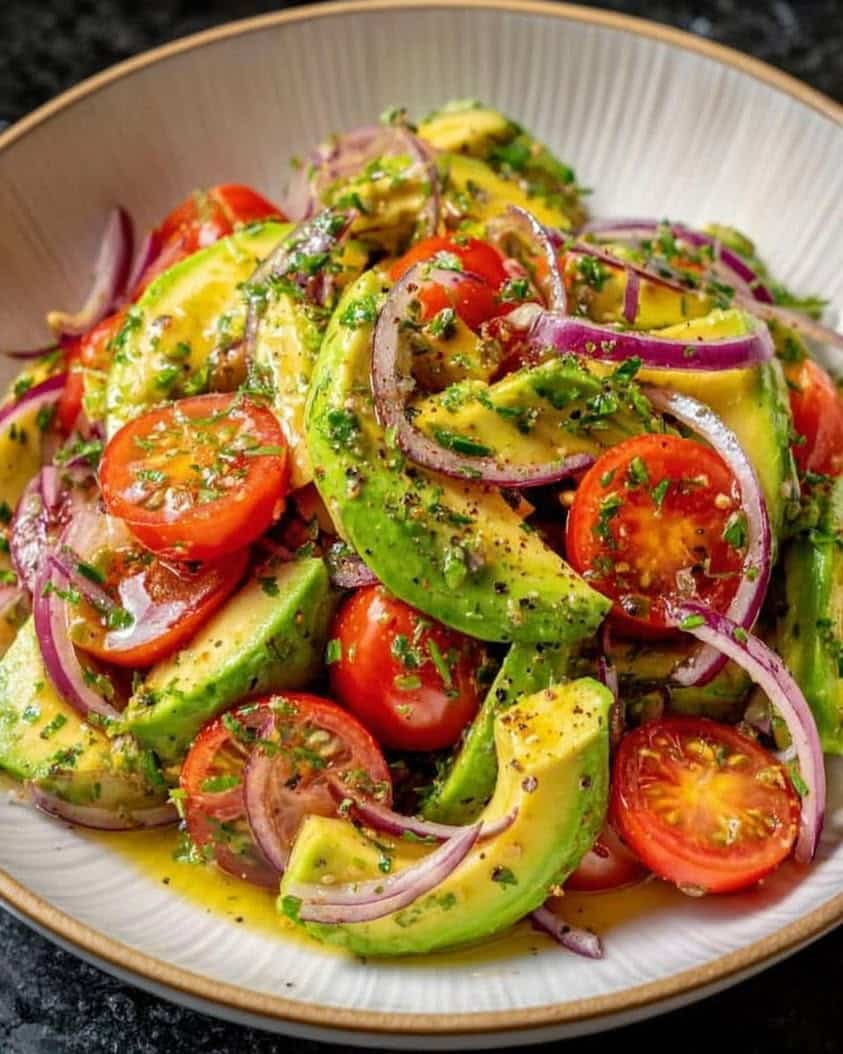 The Perfect Avocado Tomato Onion Salad Recipe in 10 Minutes