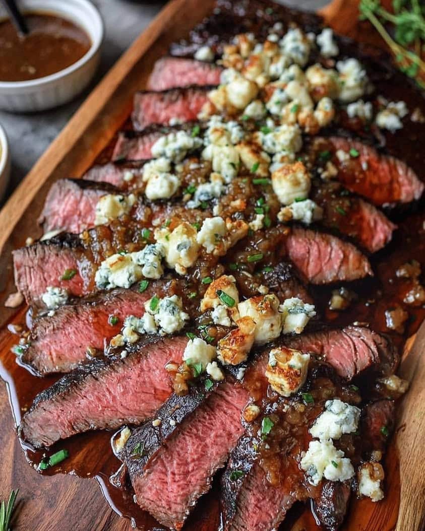 The Ultimate Balsamic Marinated Flank Steak with Blue Cheese Crust Recipe 6 Balsamic Marinated Flank Steak with Blue Cheese Crust